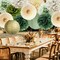 Olive Sage Green Paper Pom Poms Paper Decorations(sage green, gold, olive green)